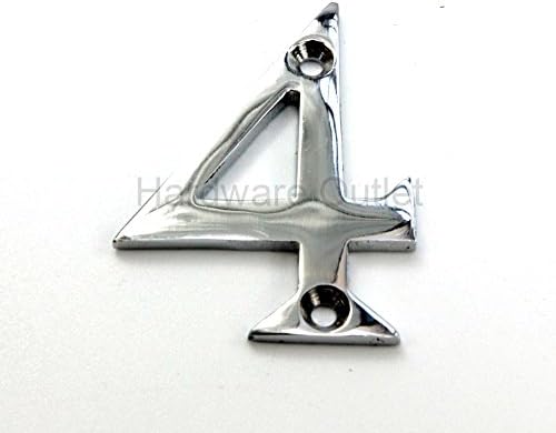 2" - 50mm Door Number/ Numeral - Polished Chrome 0 - 9 + A &amp; B (4)