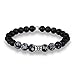 Produktbild KESHJAX Stein Armband,Gemini Vintage Matt Stone Grey Konstellation Horoskop Elastische Armbänder Perlen Armbänder 12 Sternzeichen 8 Mm Schmuck Für Mens Frauen