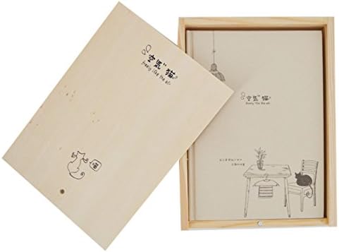 Millya Girls Students A5 Hardback Record Sketchbook Traveller's Notebook Journal Diary with Wooden Case