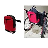 Wheelchair Bag, Accessory Storage Bag for Carrying Loose Items & Accessories, Travel Storage Tote & Backpack, Red