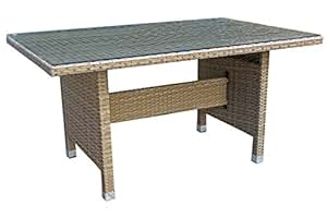 Avanti Trendstore - Gartentisch in Rattan, Struktur in Aluminium, Farbe