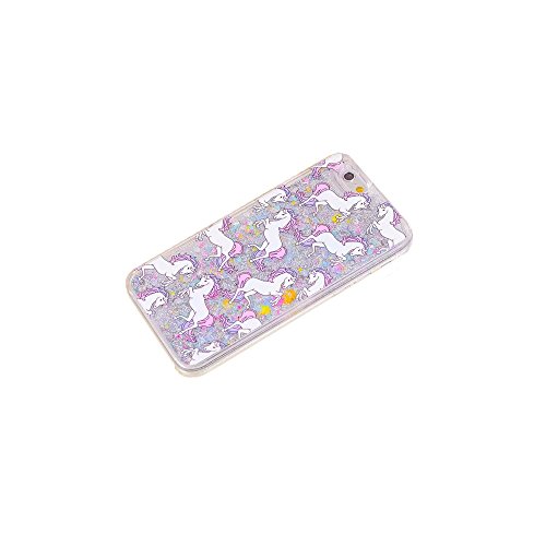 NEW ENERGY Â© UNICORN LIQUID GLITTER STARS 3D BLING IPHONE 5, 5s CASE COVER (MULTICOLOURED)