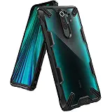 Ringke Fusion-X Designed for Redmi Note 8 Pro Case Back Cover, [Military Drop Tested] Transparent PC Back TPU Bumper Impact Resistant Protection for Xiaomi Redmi Note 8 Pro Back Cover Case - Black