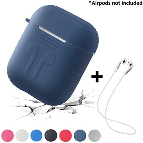 Airpods Silicone Case,Shock Resistant Silicone Protective Cover with Premium Quality,Colorful Full Soft Skin for Apple Airpods Charging Case (Gray)