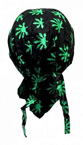 Preisvergleich Produktbild Biker Bandana Cap - Kleine Hanfblätter