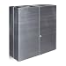 Produktbild Relaxdays Medikamentenschrank Edelstahl XXL H x B x T: 53 x 52,5 x 19,5 cm mit 11 Ablagen für viel Stauraum und Türen zum Abschließen samt 2 Schlüsseln Medizinschrank im modernen Stil fürs Bad, silber