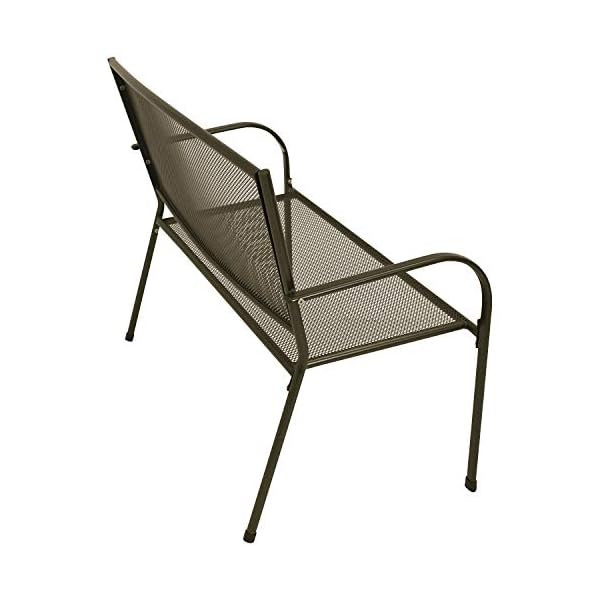 DEGAMO Gartenbank Classic 2-sitzer, Streckmetall anthrazit – Bild 3