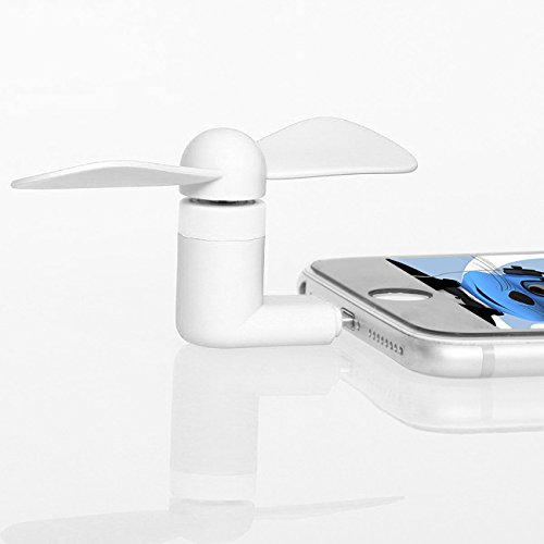 Weiß Selfie Taschenformat Mini Lüfter Zubehör mit 2 in 1 Stecker Micro USB und IOS Für Sony ST18i Xperia Ray - 3