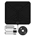 Price comparison product image TV Aerial, VicTsing 0.5mm Paper Thin Indoor HDTV Antenna with Detachable Amplifier, 50-Mile Range Signal Booster with 10ft Coax Cable for Digital Analog TV Signals, VHF / UHF, Soft Design