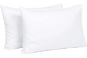 BABY AMABC Housse de coussin 40 x 60 cm pour enfant et bébé - En coton - Avec fermeture à rabat - Convient également pour coussin décoratif - Blanc