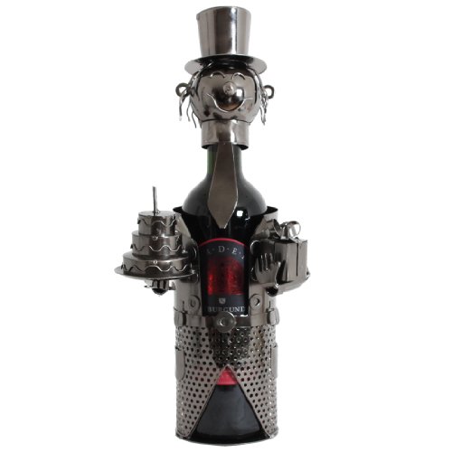 BRUBAKER Flaschenhalter Geburtstag Metall Skulptur Geschenk - 2