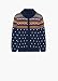 MANGO KIDS - Printed cotton-blend cardigan - Size: 9-10 years - Color: Navy