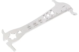 HOUSON Wskaźnik łańcucha 6 w 1, miernik łańcucha rowerowego, wielofunkcyjne narzędzie do naprawy roweru szosowego MTB