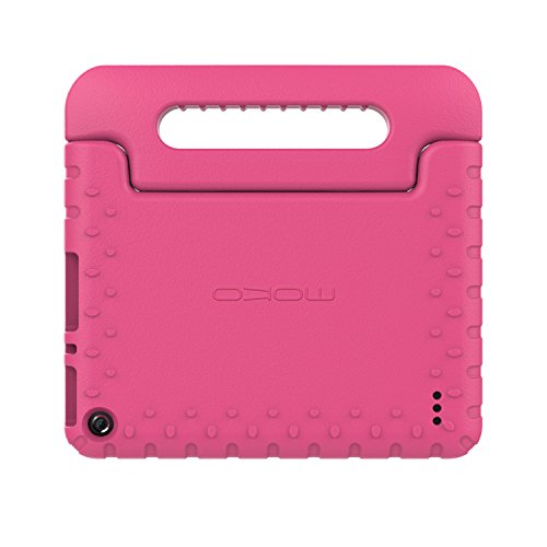 MoKo Fire 7 2015 Hülle – Superleicht EVA Stoßfest Kinderfreundlich Kinder Schutzhülle mit umwandelbarer Handgriff Handle und Standfunktion für Amazon Fire 7.0 Zoll (5. Generation – 2015 Modell), Magenta - 5