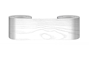 GUEST RUYUNLAI Cenefa Autoadhesiva Para DecoracióN De Pared De Cocina, BañO,Pvc Cenefa Autoadhesiva Para DecoracióN Roble blanco 10cm X 500cm