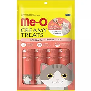 MEO Creamy Treats Salmon FLV 15 X 4 GM (Pack of 6)