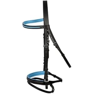 PFIFF Basicline Trensenzaum, schwarz-hellblau Full