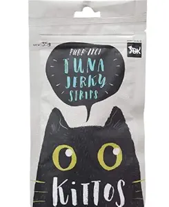 Kittos | Cat Treats | Temptation Flavors Available with Multi-Packs(Tuna Jerky Strips Cat Treat, 35 gm (Pack of 3)) and Best Treat to Train Your pet Easily| Breeds of Cats can use it