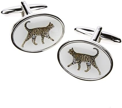 Quality Tabby Cat Cufflinks - The Perfect Gift For All Cat Lovers (CH180)
