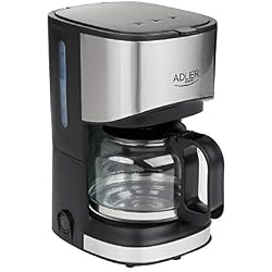 Adler cafetera de goteo cafetière Filtre, Verre, Noir/Gris