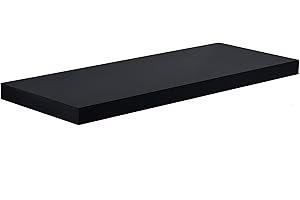 iTrend High Gloss Black Floating Wall Shelf 110CM