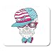 Produktbild Mouse Pads Beauty White Accessories Skull in Cap and Glasses Hipster America Biology Mouse Pad for notebooks,Desktop Computers mats Office Supplies