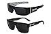 Produktbild 2er Pack Locs 9058 X 06 Sonnenbrillen Herren Damen Männer Frauen Brille - 1x Modell 05 (schwarz glänzend - Bandana-Design weiß/schwarz getönt) und 1x Modell 09 (schwarz glänzend/schwarz getönt)