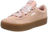 Außensohle: Rubber Puma Damen Vikky Platform Ribbon Bold Sneaker, Peach Beige, 40 EU