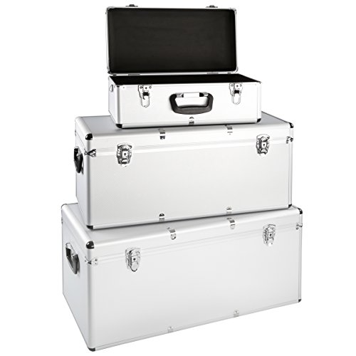 3er Set Alu Boxen Alukiste Werkzeugkiste Transportbox Lagerbox Lagerkiste Abschließbar