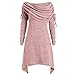Price comparison product image Cwemimifa Womens Pullover Tops Blouse Tunic Sweatershirt Long Sleeve Plus Size Oversized Cotton Ruched Long Foldover Collar Tunic Top Dress