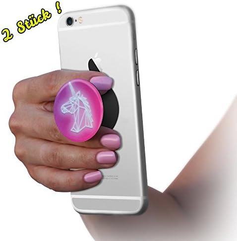 Set of 2. Finger Holder – Practical Mobile Phone Mount/Holder and Stand for Smartphones, Tablets and e-Readers Universal Finger Holder, Assorted Designs