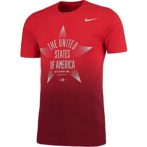 Nike Mens Team Usa Star Verbiage T Shirt Red Red Desertcart