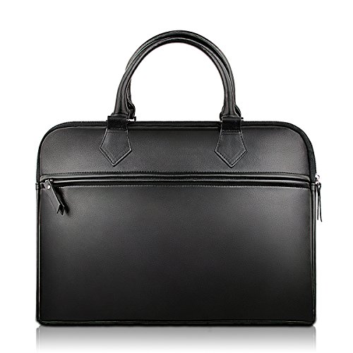 Arvok 15 15,6 Zoll PU Notebooktasche Laptoptasche Aktentasche Wasserfest Laptop Schutzhülle Mit Griff & Reißverschluss-Tasche/Ultrabook/ Netbook Tasche, Schwarz - 5