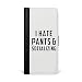 Produktbild licaso iPhone Xr Faltbare Kunstleder Hülle in Schwarz mit I Hate Pants & Socializing Klappbare Leder Handy Hülle mit Magnetverschluss - 2in1 Smartphone Flip Case & Brieftasche Portemonnaie Zubehör
