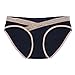 Intimate Portal Women's Under the Bump Maternity Knickers Lace Black Beige Large (2 Pack)