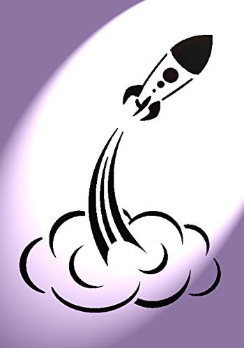 Rocket Ship Stencil Kids A4 Size Wall Childrens Room Art ST25