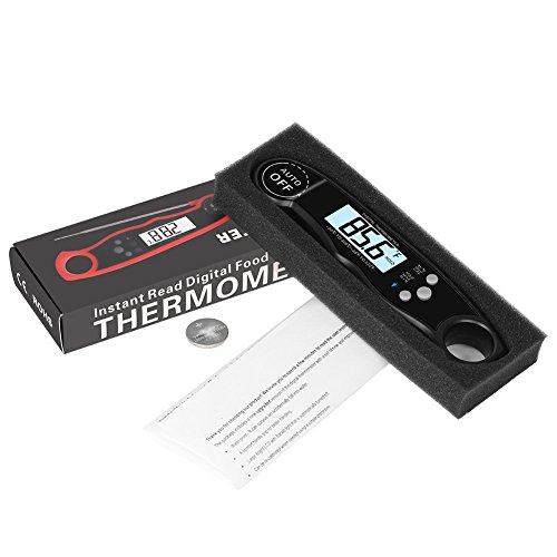 SANNU Digitales Fleisch Thermometer Sofort lesen Thermometer mit Long Probe & Back Licht, wasserdicht Küche Thermometer für Kochen Fleisch BBQ Türkei Grill, Wasser, Milch,Schnell & Auto Ein / Aus - 7