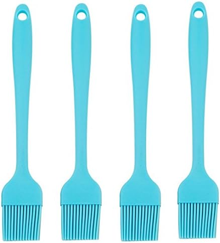 4-Piece Silicone Brush Set Pastry Basting Grill Barbecue 21cm Heat Resistant Withstand 230°C 446°F Premium Cooking Utensils