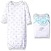 Luvable Friends Baby Unisex "Elephant Romp" 3-Pack Gowns - white, 0 - 6 months