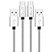 Produktbild QLIQ USB-Kabel Type-C 2.4A, 1m USB Alu Ladekabel, 3-Pack Typ C widerstandsfähiges Metallfederkabel für Samsung Galaxy S9 / S9 Plus, S8 / S8 Plus, Nexus, Huawei, LG, viele weitere Geräte [2-Pack]