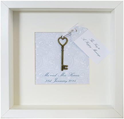 Personalised The Key to a Happy Marriage Box Frame