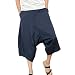 Produktbild Geili Herren Weite Hosen Leinenhose Haremshose Übergröße Kurz Geschnittene Hosen für Männer Sommer Casual Loose Fit Freizeithose Wandern Klettern 3/4 Hosen Kurze Hose Pants Sporthose