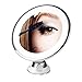 Produktbild BESTOPE Kosmetikspiegel 10X Make-up Spiegel, Beleuchtet Schminkspiegel mit 10x Vergrößerung und Saugnapf, 360°Schwenkumdrehung Badspiegel, dimmbare Beleuchtung, batteriebetrieben