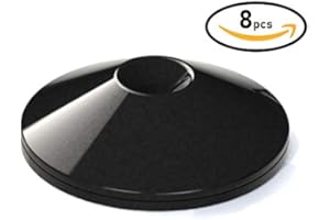 AUDIOSERENITY Speaker Subwoofer & HiFi Stand Isolation & Floor Protector Spike Shoes Pads Feet (8, Nickel Black)