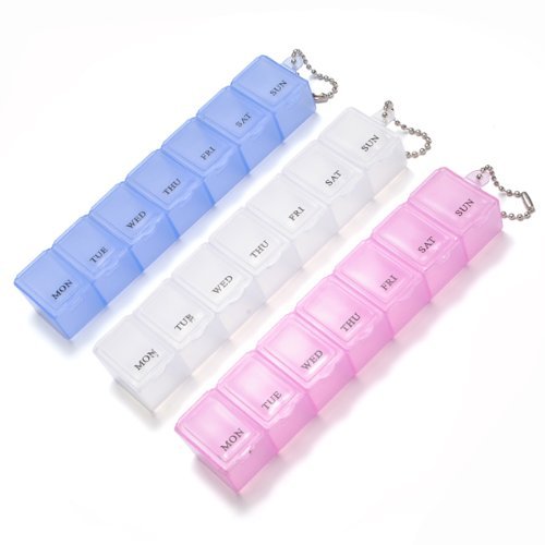 SODIAL(R) 1 Stueck 7 Tage Woechentlich Box Organizer Case Faecher Medizin Vitamin Lagerung Reisen - 5