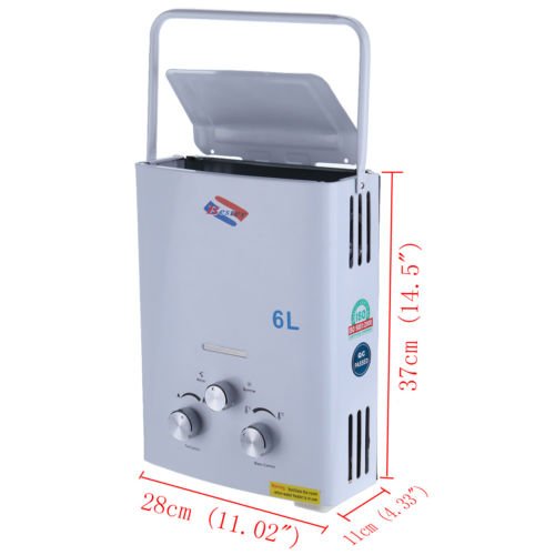Ridgeyard 6L LPG Propane Gas Durchlauferhitzer Instant Boiler Heizthermen warmwasserspeich - 5