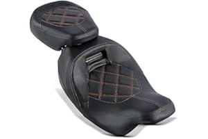 CRAFTRIDE Sella compatibile con Harley Davidson Touring 09-23 RH3 nero-arancione