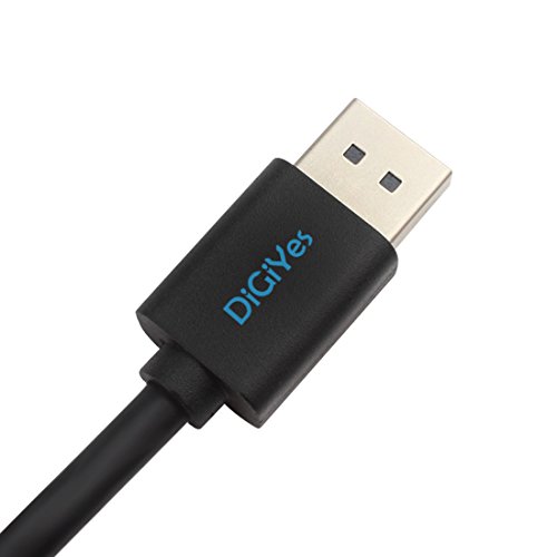 DiGiYes® 1.8M / 6Ft Gold überzogene Displayport auf Displayport Kabel 4Kx2K Auflös (6Ft, Schwarz) - 4