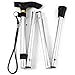 Price comparison product image Beito Adjustable Aluminum Metal Walking Stick Folding Collapsible Travel Cane with Non-slip Rubber Base (Sliver)