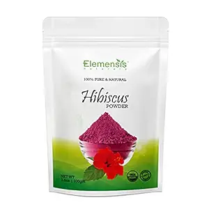 Elemensis Naturals Pure Hibiscus powder for hair growth, hair mask, face Mask, (100Gm)